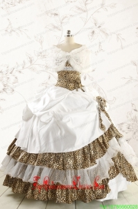 2015 Multi Color Puffy Quinceanera Dresses with Wraps