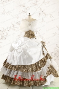 Luxurious Ball Gown Quinceanera Dresses with wraps for 2015
