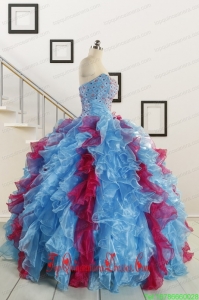 Fashionable Beading Quinceanera Dresses in Multi-color For 2015