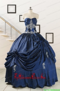 Custom Made Sweetheart Quinceanera Gowns with Appliques