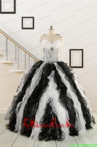 Custom Made Quinceanera Dress with Zebra and Ruffles