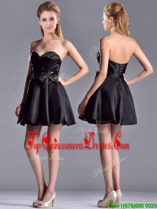 Exquisite Bowknot Organza Short Dama Dress with Zipper Up