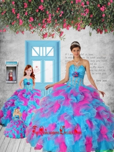 Multi-color Appliques and Ruffles Princesita Dress for 2014 Party