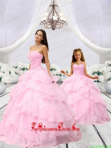 Popular Beading and Ruching Baby Pink Princesita Dress for 2015