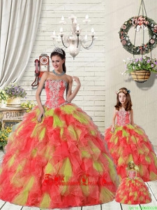 Top Seller Multi-color Princesita Dress with Ruffles and Beading for 2015
