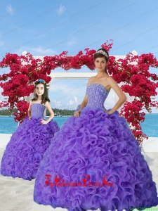 Affordable Lavender Princesita Dress with Beading and Ruffles for 2015