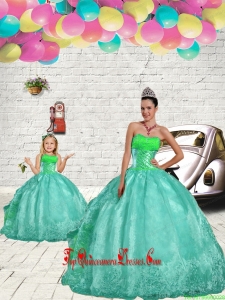 Exquisite Beading and Embroidery Princesita Dress in Apple Green for 2015