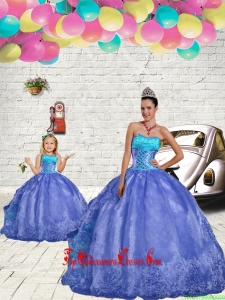 Most Popular Blue Princesita Dres with Beading and Embroidery for 2015