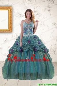 Pretty Straps Appliques Quinceanera Dresses for 2015
