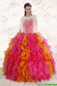 Beautiful Beading Quinceanera Dresses in Multi Color