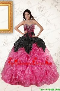 Beautiful Multi Color Ball Gown Ruffled Quinceanera Dresses