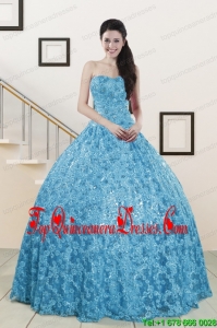 2015 New Style Sweetheart Ball Gown Quinceanera Dress in Baby Blue