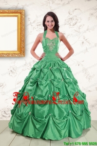 New Style Halter Top Sweet 16 Dresses with Appliques
