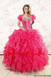 Perfect Ruffles and Beaded Wonderful Quinceanera Dresses for 2015