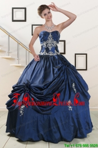 Puffy Sweetheart Quinceanera Gowns with Appliques