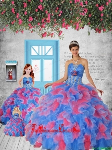 Most Popular Blue and Red Princesita Dress with Appliques and Ruffles for 2015