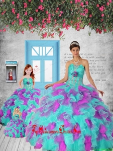 2015 New Style Multi-color Princesita Dress with Appliques and Ruffles