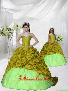 Customize Appliques and Pick-ups Rust Red and Gold Princesita Dress with Brush Train