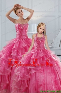 Hot Pink Sweetheart Beading Princesita With Quinceanera Dresses