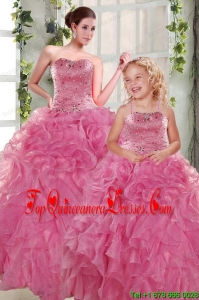 Perfect Beading and Ruffles Ball Gown 2015 Princesita Dress