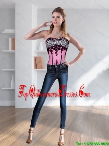 Cute Zebra Printed Multi Color Corset with Embroidery