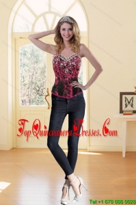2015 Spring Discount Beading Multi-Color Corset for Sweet 16