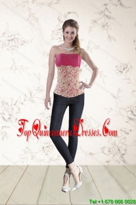 Perfect Beading Corset in Hot Pink