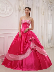 PrincessTwo-toned Pink Quinceanera Dress with Bowknots