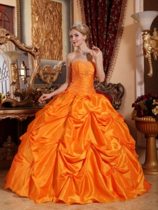 Gorgeous Orange Red Puffy Quinceanera Dress Pick-ups