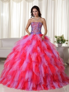 Multi-color Quinceanera Dress Ball Gown Strapless Floor-length