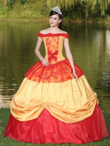 Colorful Off The Shoulder Quinceanera Dress for Sweet Sixteen
