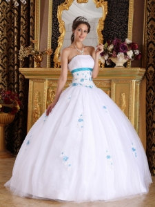 Sweet 16 Dresses Colorful Appliques Ruched For Quinceanera