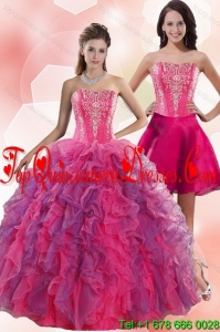 Detachable 2015 Spring Multi Color Quinceanera Dresses with Appliques