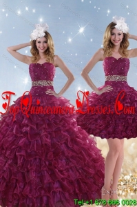 Perfect Beading and Ruffles Quinceanera Dresses with Floor Length