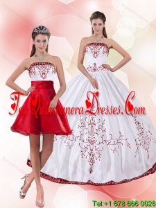 Fashionable Strapless 2015 Perfect Quinceanera Dress with Embroidery