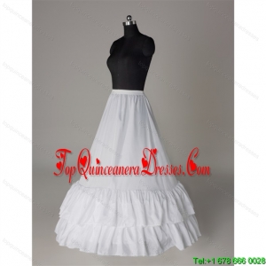 Affordable Organza Floor-length Wedding Petticoat in White