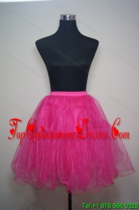 Unique Organza Mini-length Prom Petticoat in Hot Pink