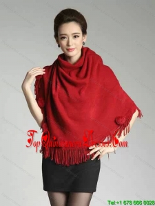 2015 Burgundy Knitted Fabric Wonderful Wraps