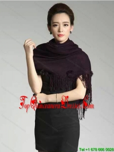 2015 Knitted Fabric Inexpensive Wraps in Black