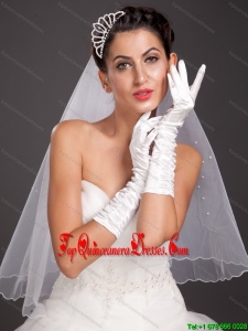 Elegant Satin Fingerless Elbow Length Bridal Gloves