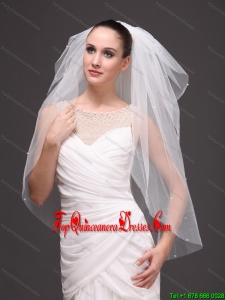 Four-tier Tulle Wedding Veil With Cut Edge