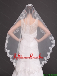 Hot Selling Tulle With Appliques One-tier Wedding Veil