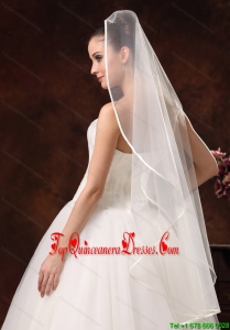 One-tier Organza Fingertip Wedding Veil