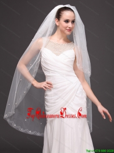 Two-tier Fingertip Wedding Bridal Veil For Wedding Party