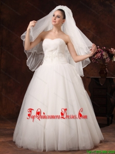Inspired Layer Ribbon Edge Organza Bridal Veil