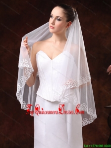 Perfect Applique Edge Organza Wedding Veil