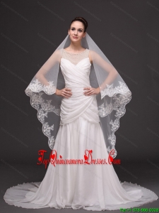 Lace Appliques Tulle Graceful Wedding Veil