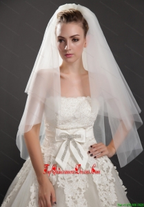 Graceful Two-tier Beautiful Organza Bridal Veil