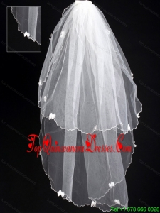 Organza Appliques Romantic Bridal Veil