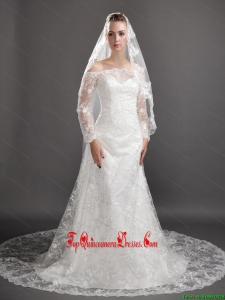 Perfect Lace Appliques Tulle Graceful Wedding Veil